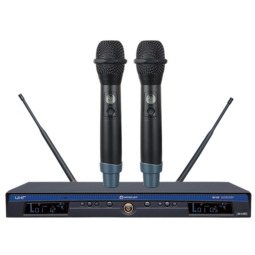 Relacart UR-112D Dual-Channel True Diversity Wireless Microphone System ...